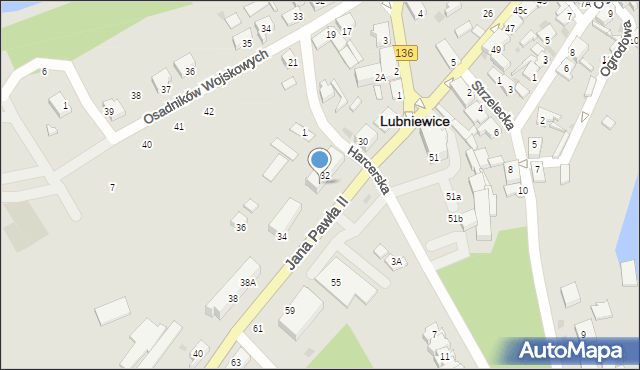 Lubniewice, Jana Pawła II, 32A, mapa Lubniewice