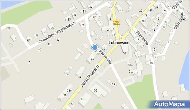 Lubniewice, Jana Pawła II, 32B, mapa Lubniewice