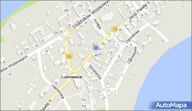 Lubniewice, Jana Pawła II, 49, mapa Lubniewice