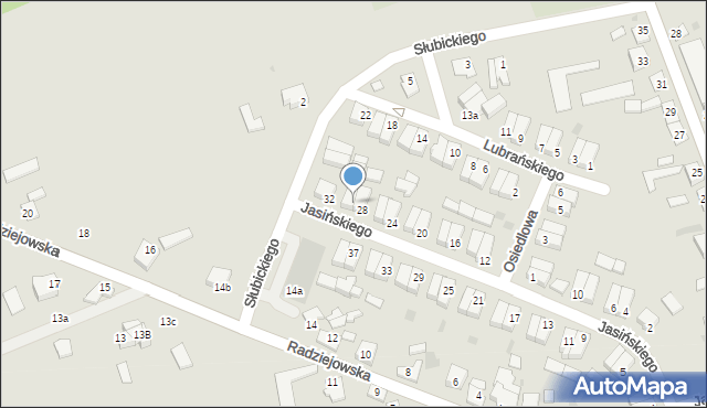 Lubraniec, Jasińskiego Jakuba, gen., 30, mapa Lubraniec