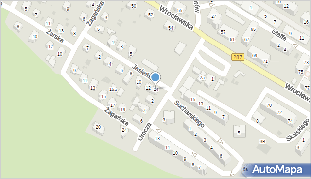 Lubsko, Jasieńska, 14, mapa Lubsko