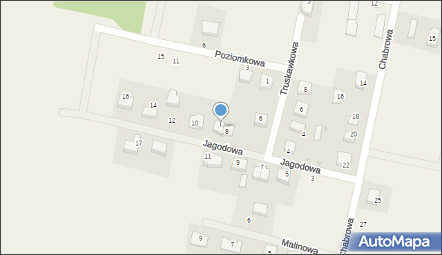 Luzino, Jagodowa, 8A, mapa Luzino