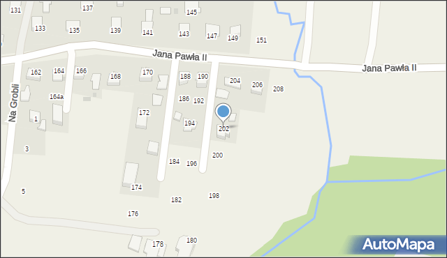 Łyczanka, Jana Pawła II, 202, mapa Łyczanka