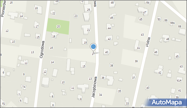 Magdalenka, Jarzębinowa, 17, mapa Magdalenka
