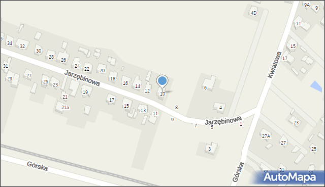 Maków, Jarzębinowa, 10, mapa Maków