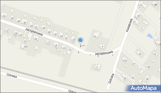 Maków, Jarzębinowa, 8, mapa Maków