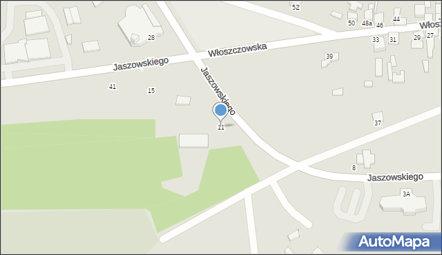 Małogoszcz, Jaszowskiego, 11, mapa Małogoszcz