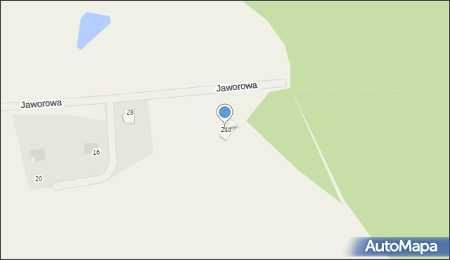 Manowo, Jaworowa, 24d, mapa Manowo