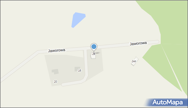 Manowo, Jaworowa, 28, mapa Manowo