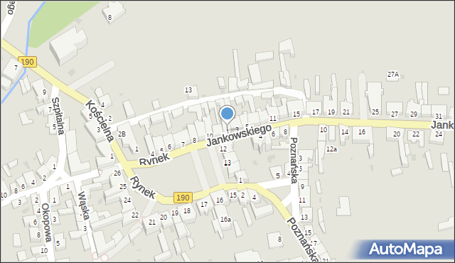 Margonin, Jankowskiego Kazimierza, 1, mapa Margonin