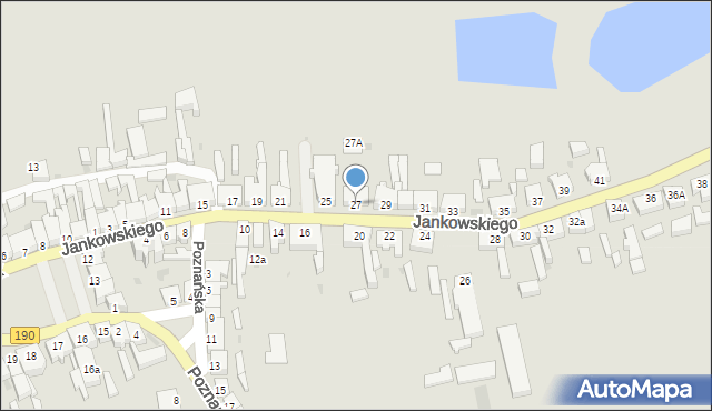 Margonin, Jankowskiego Kazimierza, 27, mapa Margonin