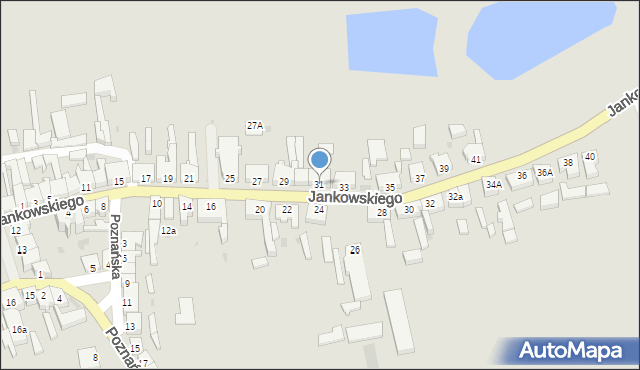 Margonin, Jankowskiego Kazimierza, 31, mapa Margonin