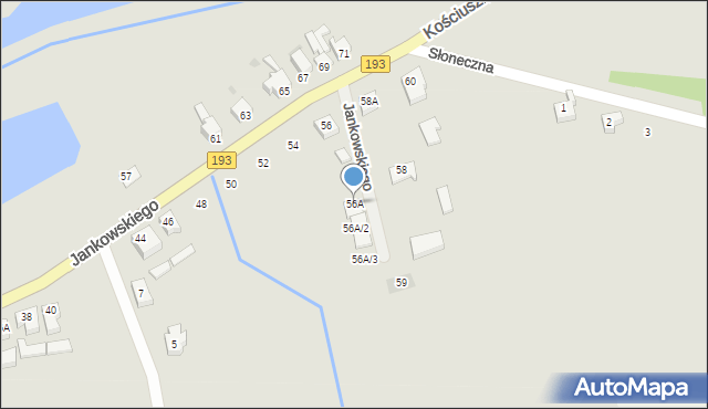 Margonin, Jankowskiego Kazimierza, 56A, mapa Margonin