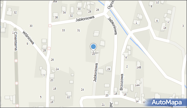 Marklowice, Jabłoniowa, 22, mapa Marklowice