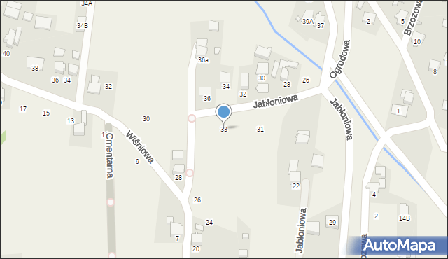 Marklowice, Jabłoniowa, 33, mapa Marklowice