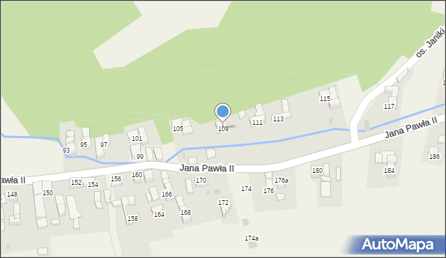 Maruszyna, Jana Pawła II, 109, mapa Maruszyna