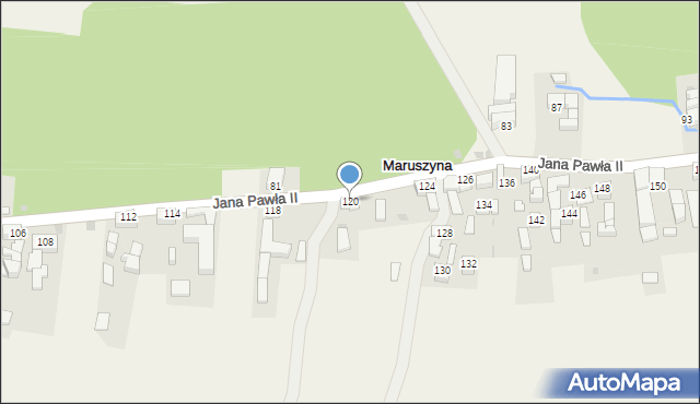 Maruszyna, Jana Pawła II, 120, mapa Maruszyna