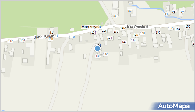 Maruszyna, Jana Pawła II, 130, mapa Maruszyna