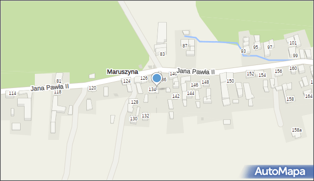 Maruszyna, Jana Pawła II, 138, mapa Maruszyna