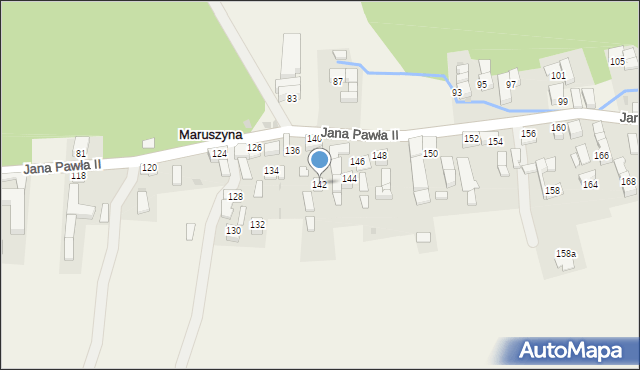 Maruszyna, Jana Pawła II, 142, mapa Maruszyna