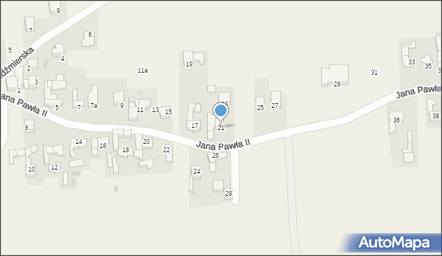 Maruszyna, Jana Pawła II, 21, mapa Maruszyna