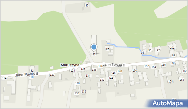 Maruszyna, Jana Pawła II, 83, mapa Maruszyna