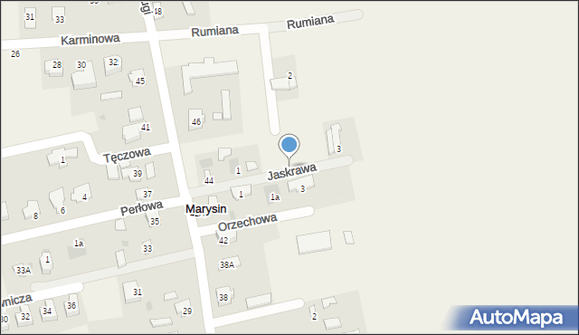 Marysin, Jaskrawa, 1, mapa Marysin