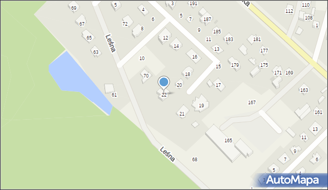 Maszewo Duże, Jaworowa, 22, mapa Maszewo Duże