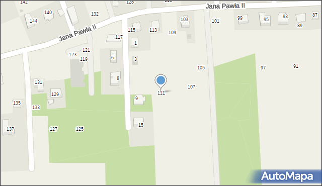 Michałowice, Jana Pawła II, 111, mapa Michałowice