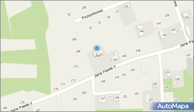 Michałowice, Jana Pawła II, 164, mapa Michałowice