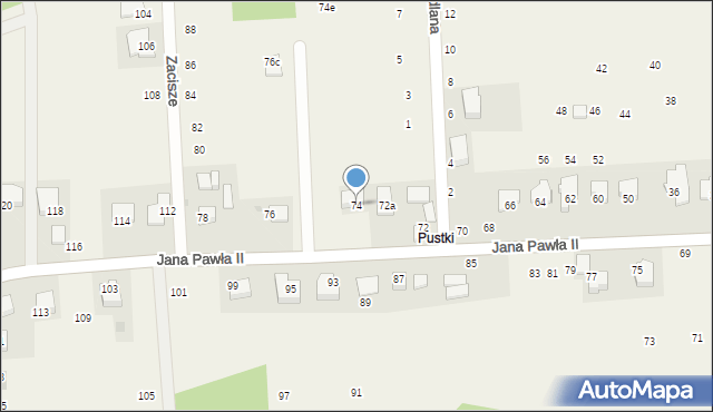 Michałowice, Jana Pawła II, 74, mapa Michałowice