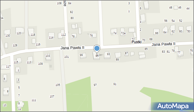 Michałowice, Jana Pawła II, 95, mapa Michałowice