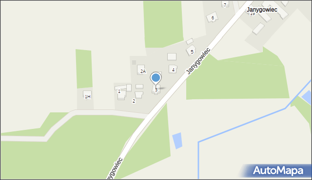 Miedźna, Janygowiec, 3, mapa Miedźna