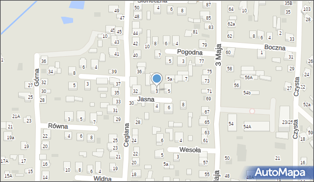 Międzyrzec Podlaski, Jasna, 3, mapa Międzyrzec Podlaski