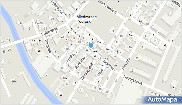 Międzyrzec Podlaski, Jatkowa, 16, mapa Międzyrzec Podlaski