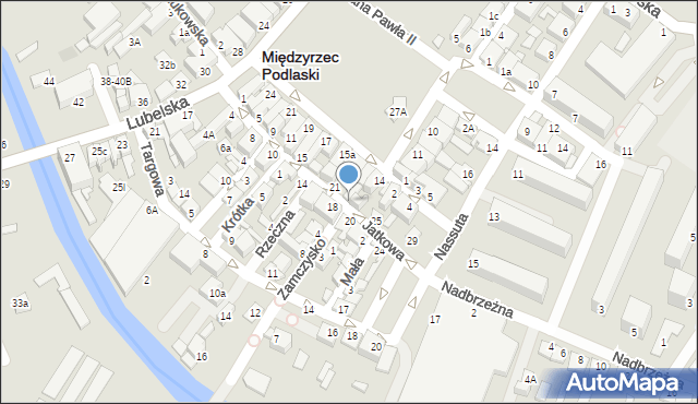 Międzyrzec Podlaski, Jatkowa, 23, mapa Międzyrzec Podlaski