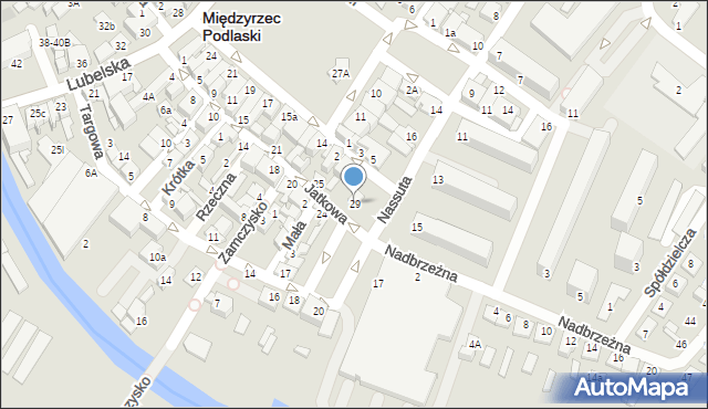 Międzyrzec Podlaski, Jatkowa, 29, mapa Międzyrzec Podlaski