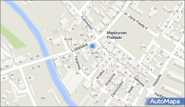 Międzyrzec Podlaski, Jatkowa, 4A, mapa Międzyrzec Podlaski