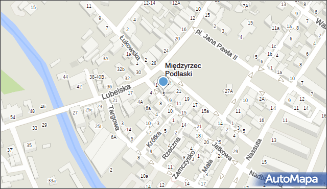 Międzyrzec Podlaski, Jatkowa, 5, mapa Międzyrzec Podlaski