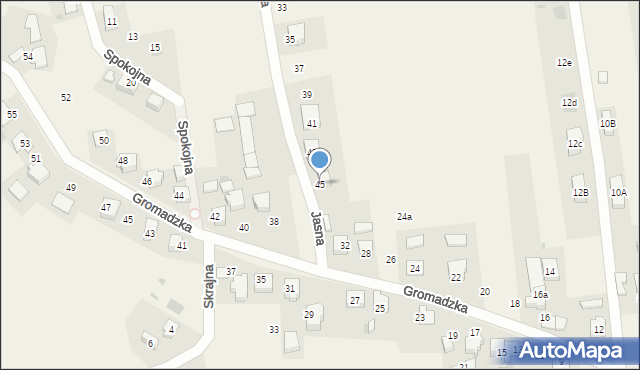 Międzyrzecze, Jasna, 45, mapa Międzyrzecze