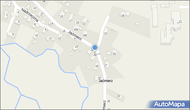 Miejsce Piastowe, Jaćmierz, 24, mapa Miejsce Piastowe