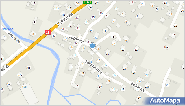 Miejsce Piastowe, Jaćmierz, 8, mapa Miejsce Piastowe