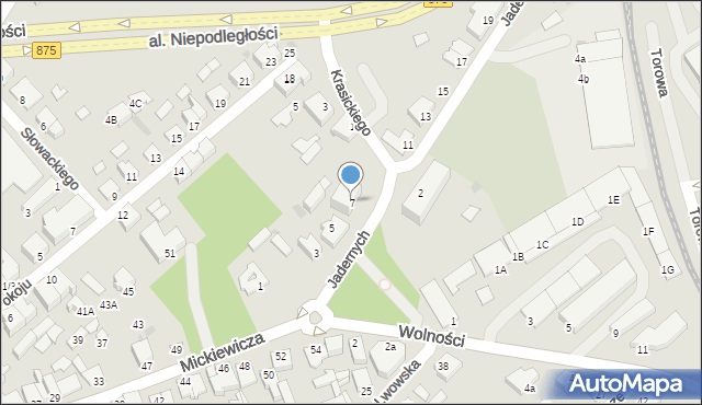 Mielec, Jadernych, 7, mapa Mielca