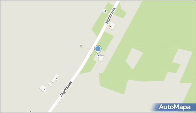 Mielec, Jagodowa, 6, mapa Mielca