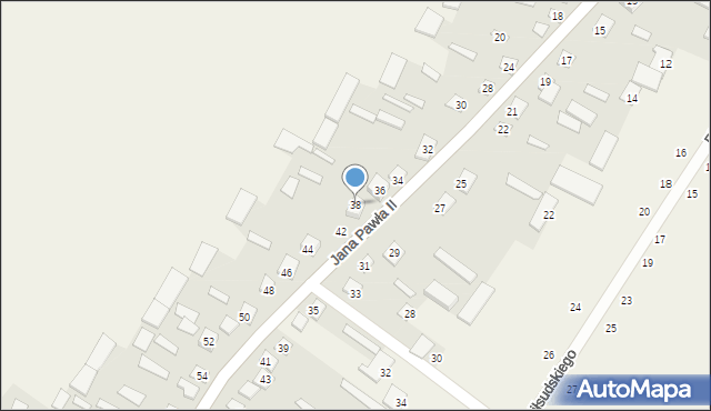 Mień, Jana Pawła II, 38, mapa Mień