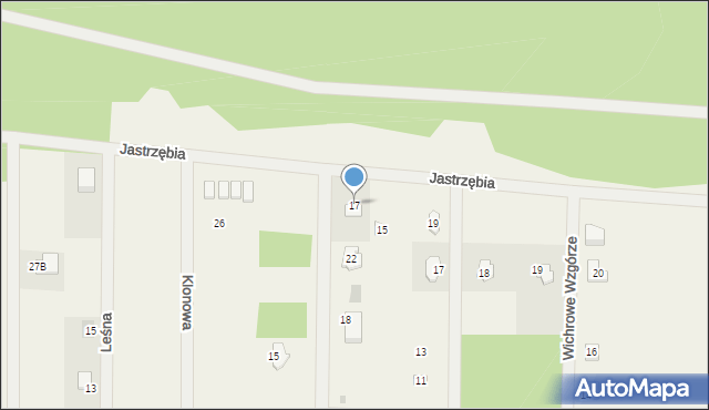 Mieroszyno, Jastrzębia, 17, mapa Mieroszyno