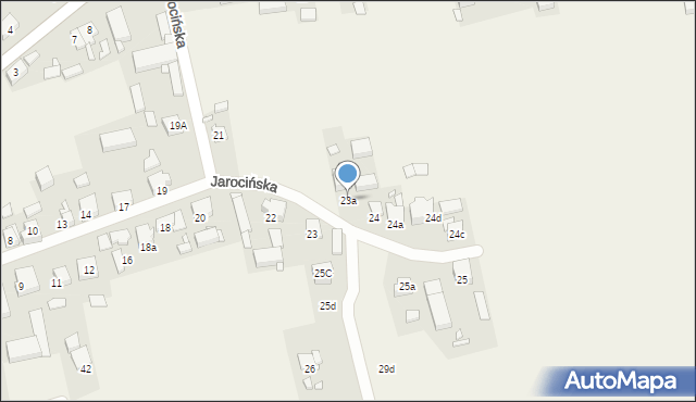 Mieszków, Jarocińska, 23a, mapa Mieszków