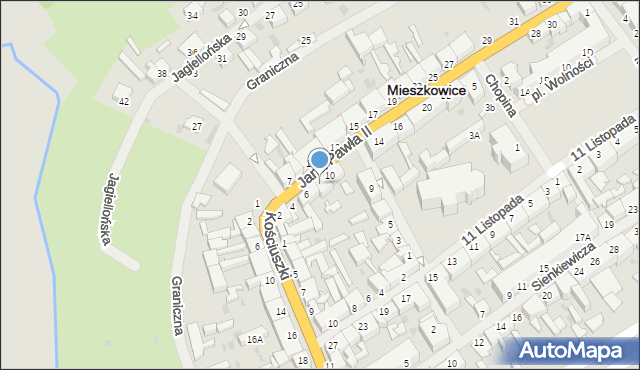 Mieszkowice, Jana Pawła II, 8, mapa Mieszkowice
