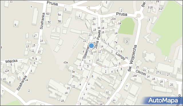 Mikołów, Jana Pawła II, 11, mapa Mikołów