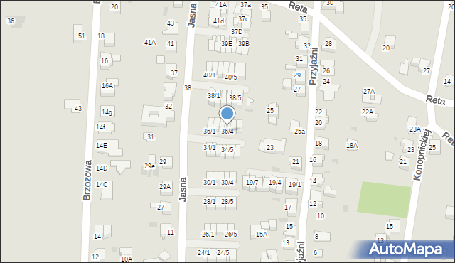 Mikołów, Jasna, 36/4, mapa Mikołów